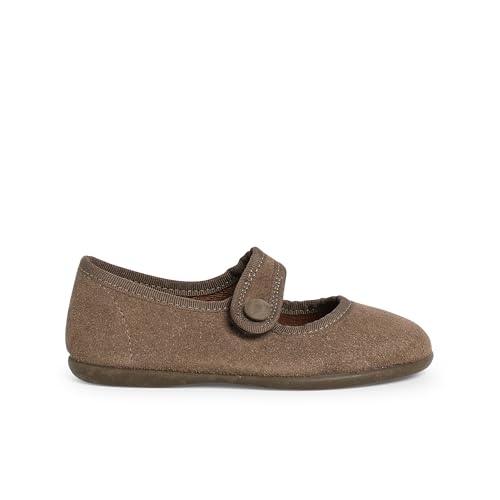 Pisamonas Schuhe Mit Riemchen Mädchen Aus Wildleder Mit Klettverschluss Größe 28 Farbe Maulwurfgrau
