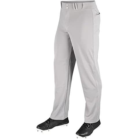CHAMPRO Boys' Youth MVP Open Bottom Relaxed Fit Baseball Pants, Grey, Medium Cover