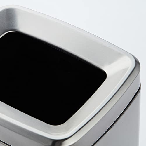 Caneca de basura inoxidable rectangular para hogar 6L miniatura 4