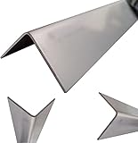winkelstahl edelstahl ungleichschenklig Materialgewicht: 16 kg pro m² Werkstoff: 1.4301 nicht magnetisch . Einseitig Dekorseite mit Schutzfolie, Rückseite nicht dekorativ.