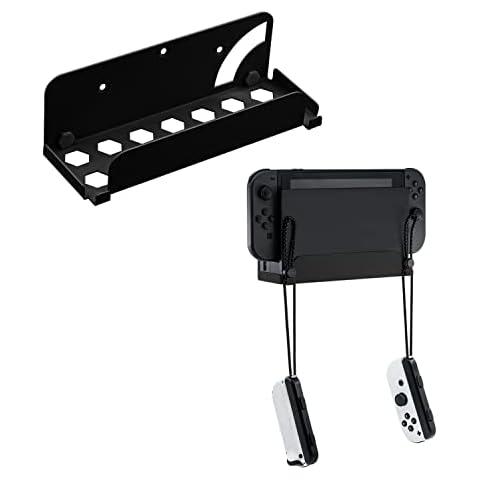 Wigearss Wandhalterung für NS Switch/Switch OLED Konsole und Joy-Con Controller Cover