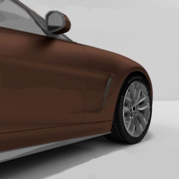 Image of WISDOM Matte Brown Vinyl Car Wrap Air Release, Self Adhesive, Vehicle wrap Sheet for Automotive Bike DIY Exterior Interior Decoration (Brown MATT, 20 Inch X 10 Feet)