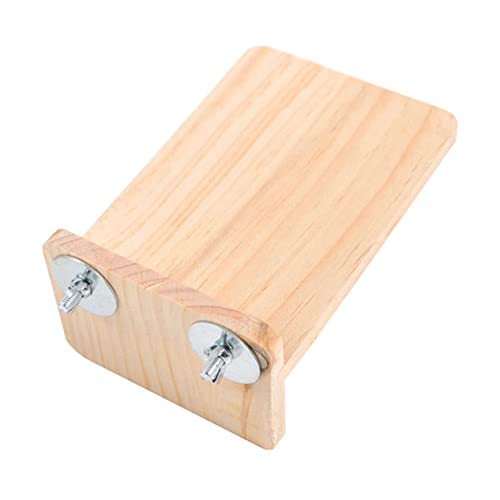 FONDOTIN 木製プラットフォーム 踏み台 小動物用 ハムスター ネズミ チンチラ ジャービル ダワーフハムスター ケージ内休息スペース 天然木素材 耐水性 お手入れ簡単