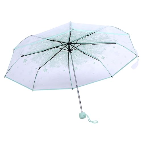 Zohisin Parapluie Pliant Transparent Design Romantique Léger Pratique Usage Quotidien Toile Étanche Coupe Vent – vue 7