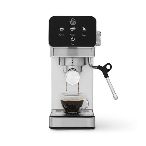 Swan Mini Digital Espresso Machine Milk Frother Stainless Steel SK22153