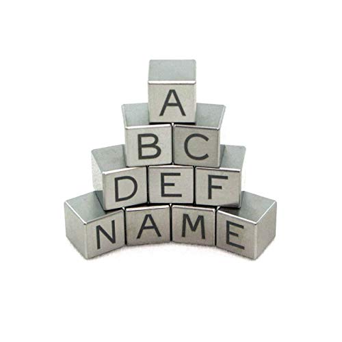 Cube en tungstène 12,7mm 0.5 pouce avec lettre gravée au laser