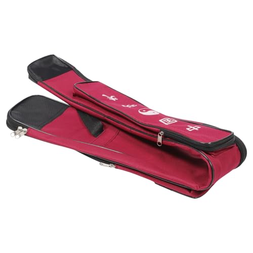 ULTECHNOVO Verdickte Canvas Schwerttasche mit Verstellbarem Gürtel Taiji Schwertaufbewahrungstasche für Kampfsport und Tai Chi Rot