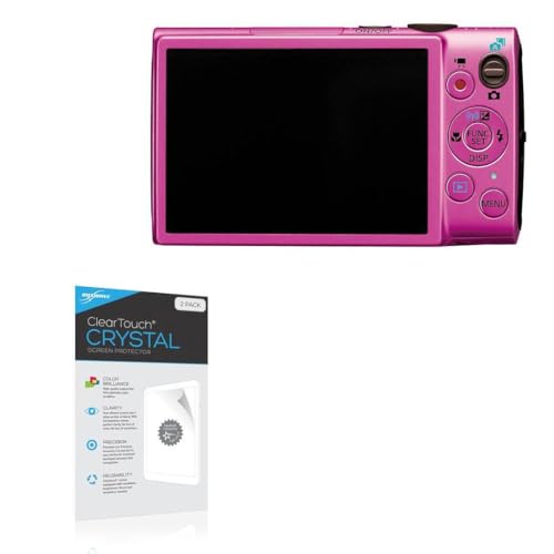 BoxWave Screen Protector Compatible with Canon PowerShot ELPH 330 HS - ClearTouch Crystal (2-Pack), HD Film Skin - Shields from Scratches