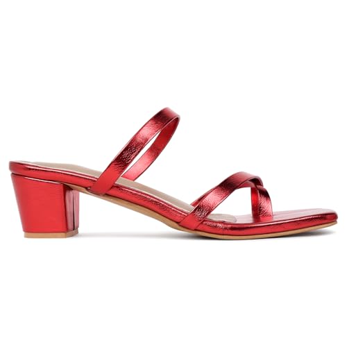 Image of TRASE Block Heel Sandals For Women - Heels For Women - Ladies Stylish Sandal - Heels Sandals For Girls - Comfortable Heels Footwear - Block Heels Sandals For Women