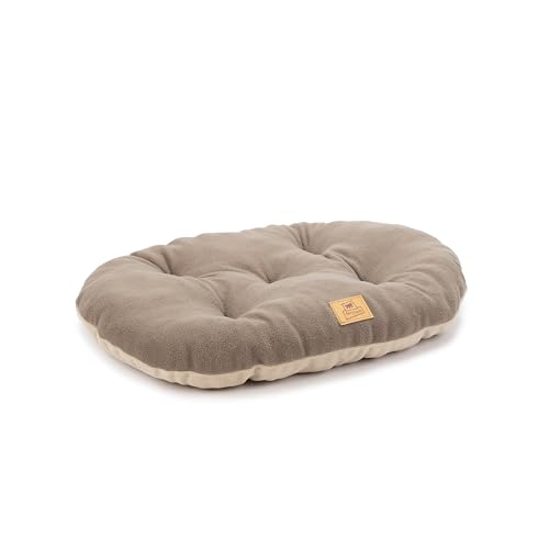 Ferplast Hundebett Katzenbett Huindekissen Relax Microfleece 45/2 Wattiertes Weiches Microfleece Waschbar Taupe