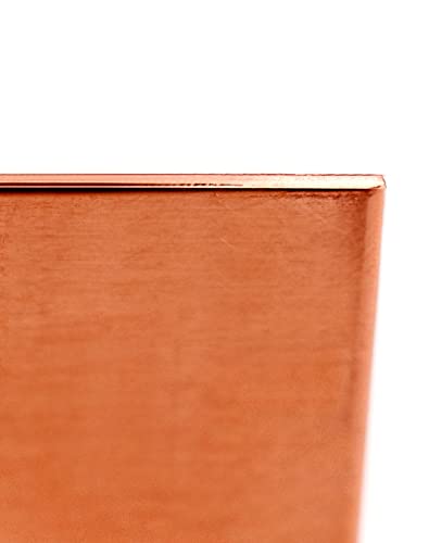 QWORK® 2 Stück Kupferplatten, 99% Reines Kupferblech 1mm Dick für Metallhandwerk, Schmuckherstellung, Leiterplattendruck und mehr (100 mm x 100 mm x 1mm)
