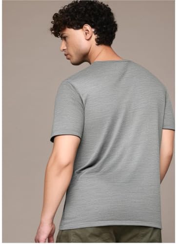 Image of Mack Jonney Regular Solid Cotton Blend V Neck T Shirt for Men