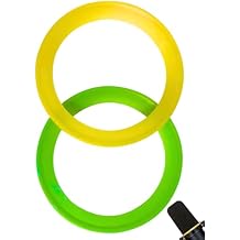SM7b Cover Retaining Ring Collar for Shuer SM7B, SM7dB Microphone Pop Filter Replacement, Colored Windscreen 2 Pack Yellow Green
