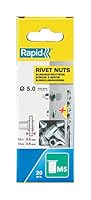 Algopix Similar Product 5 - RAPID 5000672 Rivet Nuts, Ø5 mm, Silver