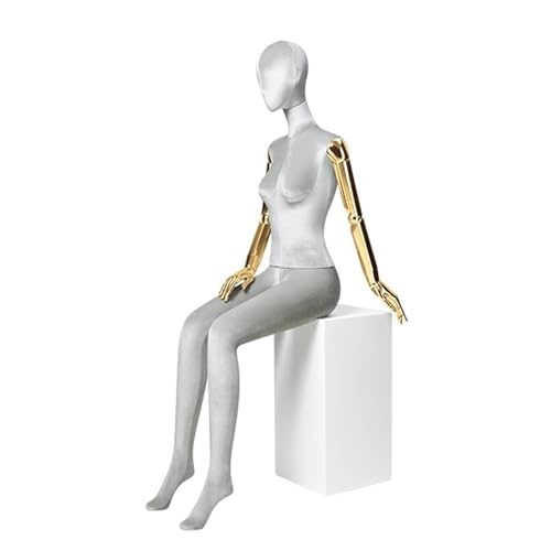 Mannequin avec articulations rotatives et bras amovibles et tête pour studio de design avec tabouret