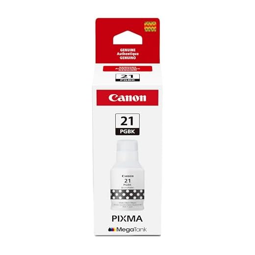 Canon GI-21 Pigment Black Ink Bottle, Compatible to G3260, G2260 and G1220 Supertank Printers (one Size)