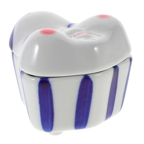 DECOMELODY 陶磁器製小型調味料ボウル 蓋付き 和風デザイン 軽量コンパクトで携帯便利 油 酢 砂糖など多用途対応 食卓を彩る鮮やかなパターン