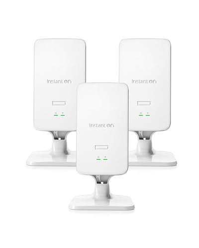Image of HPE Networking Instant On Access Point AP22D 2x2 WiFi 6 Indoor Wireless Access Point (3 Pack) | Single-Room, Secure, Smart Mesh Support | Power Source Not Included | US Model (S1U75A-3PACK)