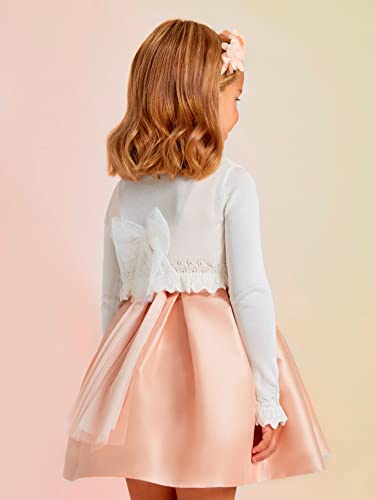 Abel & Lula Knitted Cardigan for Girls Natural2