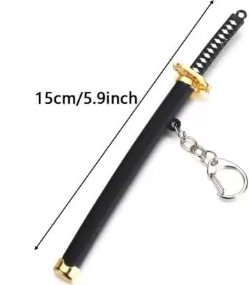 Image of Katana with Scabbard Collectable Anime Toy Keychains | Mini Samurai Sword Key Ring for Car, Bike & Bag | Anime Inspired Gift for Bike - Muiticolour (Pack of 1 pc)