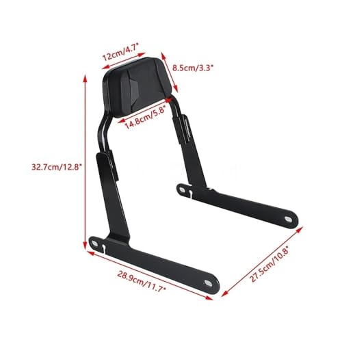 Dossier de moto pour Dyna Switchback sissy bar avec coussin de dossier passager - 6