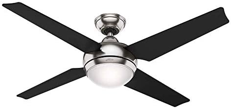 Ventilador de Teto Hunter Fan Sonic Preto 4 pás com luminária 220...