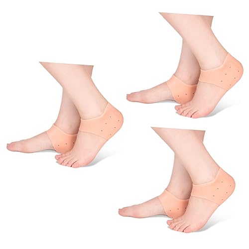 balacoo 3pcs Pair High Heel Pads Blisters Heel Protectors Plantar Silicone Gel Socks for Foot