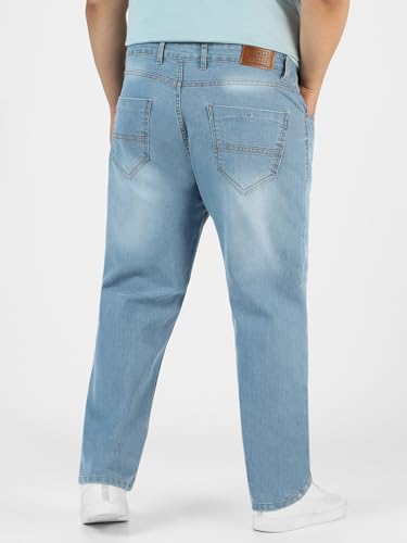 Image of Urbano Plus Men Mid Rise Regular Fit Washed Jeans Stretchable