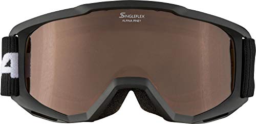Foto von ALPINA PINEY - Beschlagfreie, Extrem Robuste & Bruchsichere Skibrille Mit 100% UV-Schutz Für Kinder, black, One Size