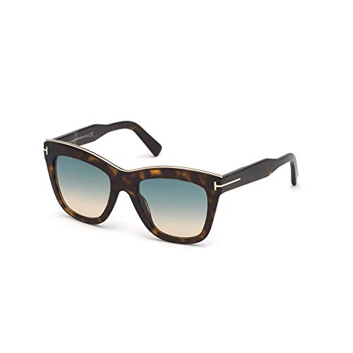Sunglasses Tom Ford FT 0685 Julie 52P Shiny Dark Havana/Gradient Turquoise-To-, Shiny Dark