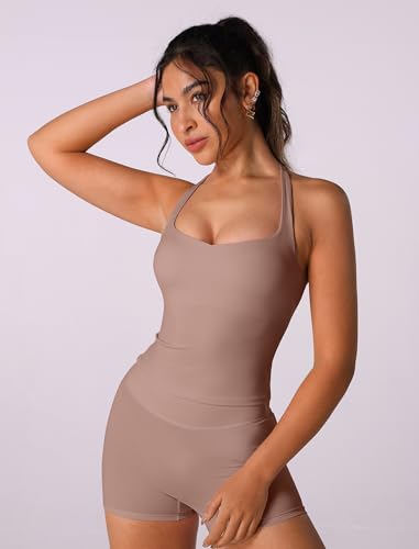 Women's Sports Bra Yoga Compression Padded Gym Athletic Tops Cami Straps Active Jogger Tank Tops3