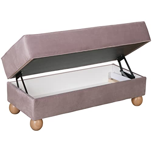 Max Winzer Kinderhocker Samtvelours Rot | Mobiler Fußhocker Aus Polyester