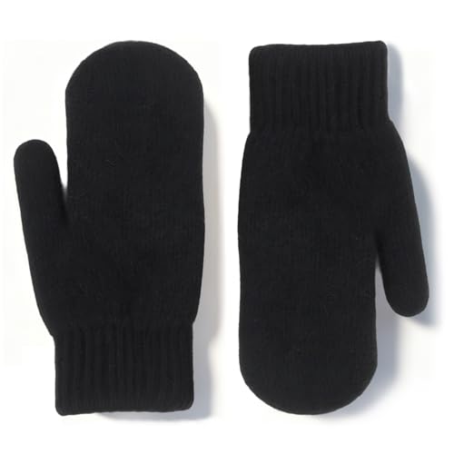 Winterhandschuhe Unisex, 1 Paar Fleecehandschuhe Winter, Warme Handschuhe Damen, Dicke Thermo Handschuhe Herren, Fäustlinge Gestrickt für Winteraccessoires,...