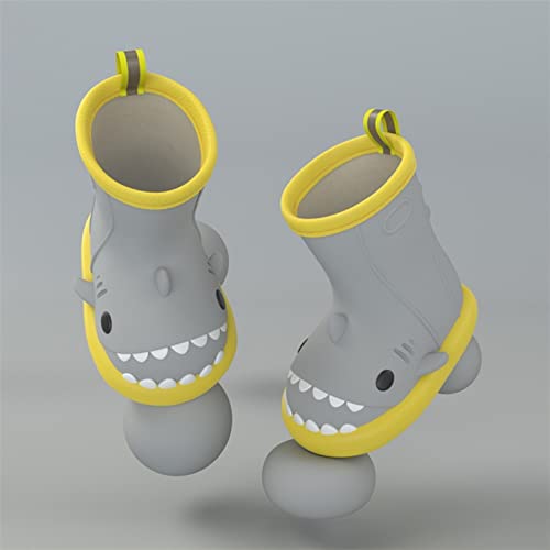 Botas de chuva de tubarão para crianças, botas de chuva de tubarão fofas, fáceis de limpar e leves s