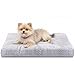 Nobleza Hundebett für Große Hunde M 80x50x10 cm, Weiches Flauschiges Hundekissen mit Langer Plüsch, Waschbare Hundematte mit Rutschfester Basis, Grau