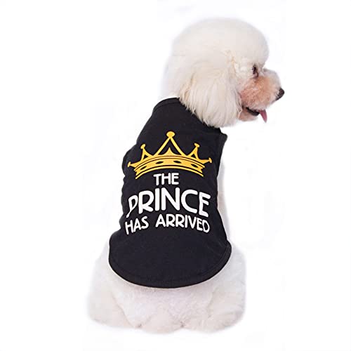 3 Pack Dog Clothes, Printed Princess Prince Pet Vest T-Shirt Dog Clothing Costume for Cats Puppy Small Dogs Medium Dogs (Prince, Small) - Image 4