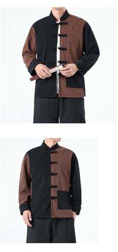 Veste patchwork pour homme style chinois - Finitions haute qualité - 7