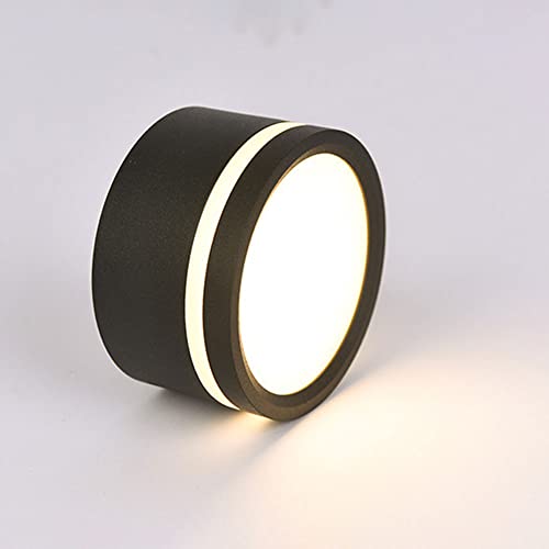 IBalody Plafonnier LED anti-éblouissant plafonnier monté en surface cylindrique mini plafonniers plafond en aluminium moderne downlight pour couloir chambre bureau salon bureau Cover
