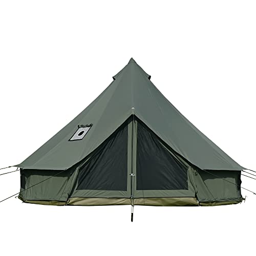 Glockenzelt mit Ofenloch Baumwoll Glamping Zelt geräumige Jurte...