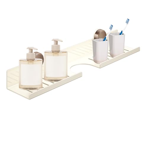 Estante Sobre El Grifo,Organizador De Pared Para Baño | Organizador de Acero al Carbón con Ventosas Removibles para Perfumes y Artículos de Aseo,Ahorra Espacio Sobre el Grifo
