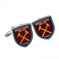 100% OFFICIAL WEST HAM UNITED UTD CREST CUFFLINKS, Claret/Yellow, 1 inch - Image 3