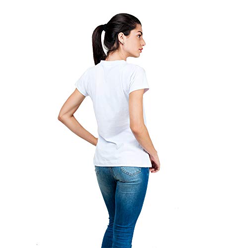 Kit com 5 Blusas Femininas Part.B Decote V (Branco, G)
