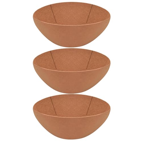 Niedliche Korbeinlagen, Kokosfaser-Einlagen für Pflanzgefäße, hängende Pflanzkörbe für Zimmerpflanzen, Pflanzgefäßeinlagen für den Außenbereich, Set mit 3 vorgeschnittenen runden Pflanzgefäßen für den