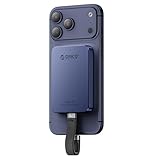 ORICO 1TB Magnetische Externe SSD, Aluminiumlegierung, bis zu 460 MB/s, Externe Festplatte SSD, Speicher erweitern für iPhone 17 Pro Max, Kompatibel mit MagSafe, USB‑C Smartphones – K5MINI Tiefblau