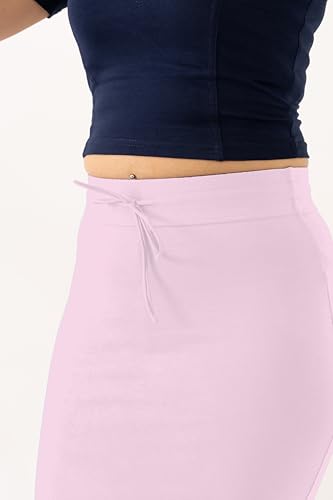 Image of DESI GIRL Cotton Lycra Stretchable Saree Shapewear Petticoat with Drawstring for Women | Fishcut Saree Petticoat with Side Slit for Easy Movement | Saree Shaper | Long inskirt