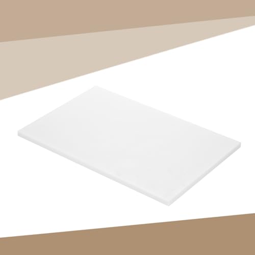 Image of MECCANIXITY HDPE Plastic Sheet 1 /4 inch Thick, 8 inch x 12 inch High Density Polyethylene Plastic Blocks, HDPE Cutting Board for DIY, Home Floor Improvement, White