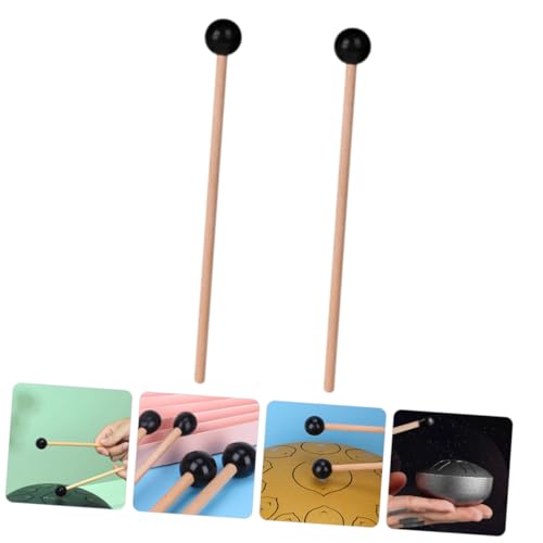 ibasenice 2 piezas baquetas de percusión con mango de madera para xilófonos, marimbas y tambores, sonido etéreo, juego cómodo y preciso para principiantes y profesionales miniatura 5