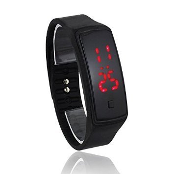 LEMONADE - Black Color Unisex Silicone Digital LED Bracelet Band Wrist Watch for Kids, Boys, Men, Girls, Women (B078SWPD8W) Amazon Price History, Amazon Price Tracker