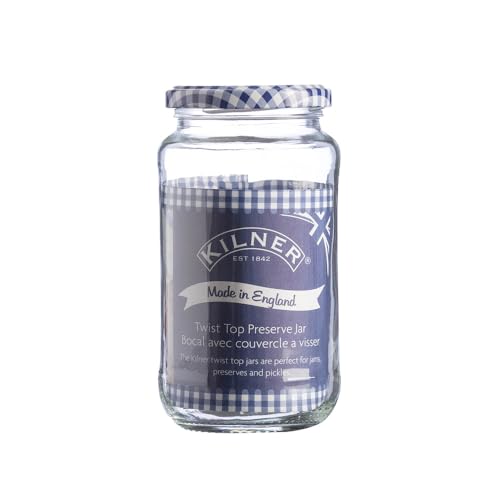 Image of Kilner Premium 370ml Round Twist Top Airtight Glass Jar for Kitchen Storage, Pickle, Jams, Chutnerys, Honey, Herbs, Spices | BPA Free, Reusable Multipurpose Storage Container