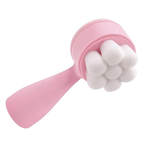 SOESFOUFU Face Scrub Exfoliating Brush Double-Sided Facial Skin Brush Soft Silicon Bristles